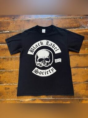 Vintage Black Label Society Band T Shirt Men M Black BLS Skull Faded Metal 2007